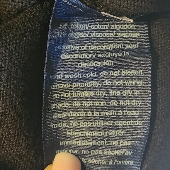 Tommy Hilfiger Women's Colorblocked Stripe TH Sweater Black Sz X-Large Metallic - Picture 4 of 6